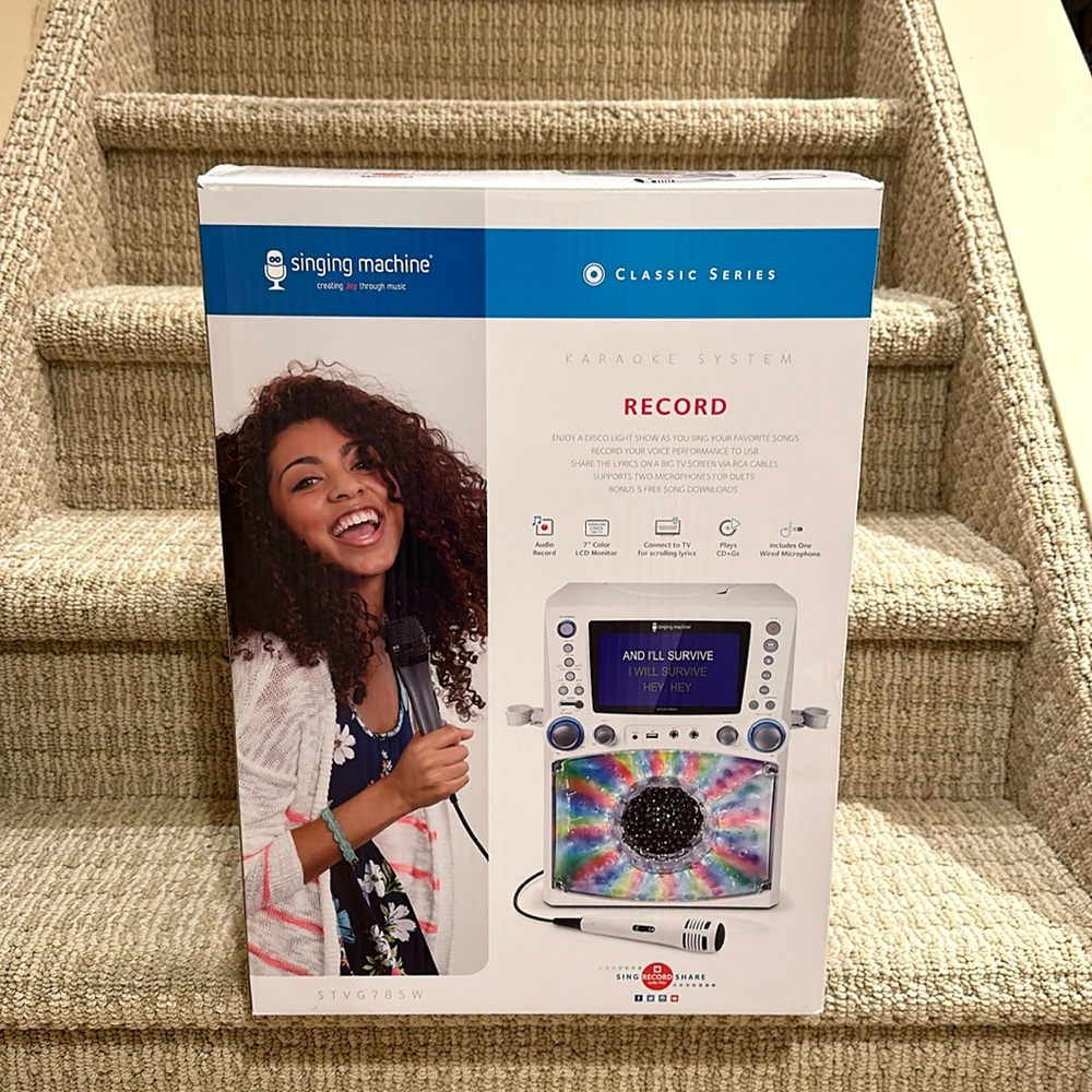 Karaoke Machine with disco light show